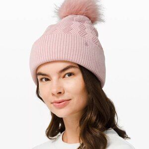 Pink Sherpa Lululemon Beanie Pom Pom Hat